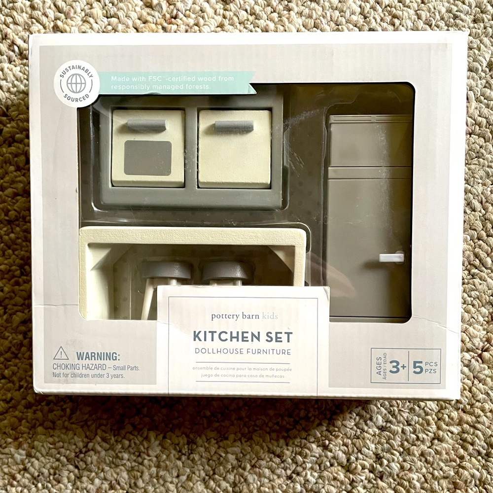 Pottery barn kids doll house kitchen furniture set. FIRM PRICE!